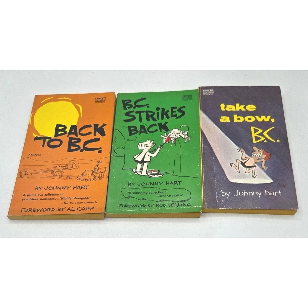 B.C. Comic Strip Paperback Lot (3 Books) by Johnny Hart
